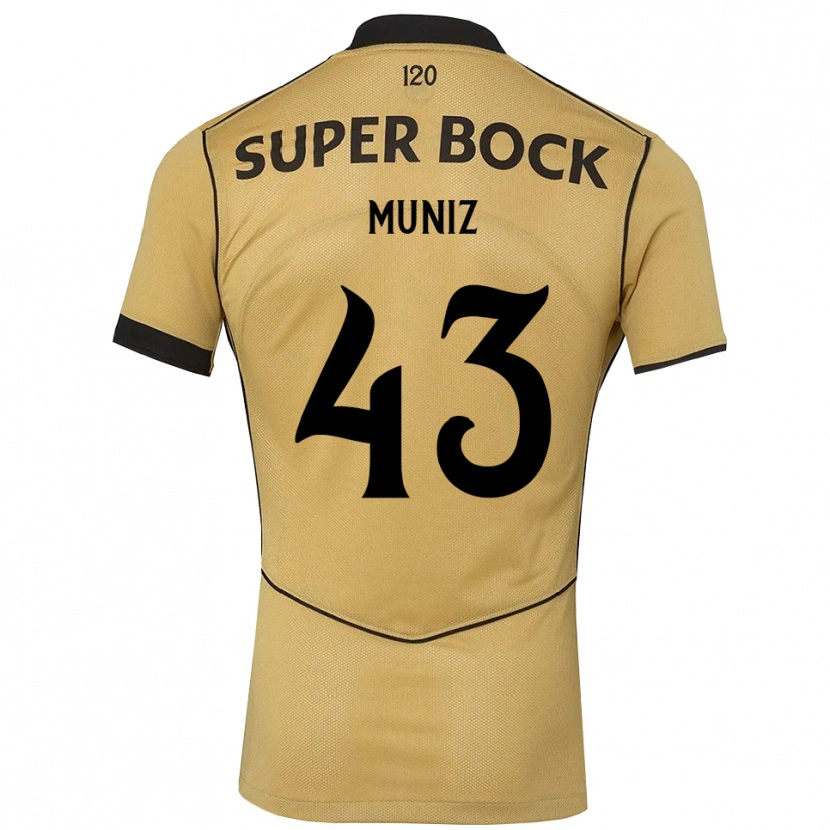 Danxen Kinder João Muniz #43 Goldgelb Schwarz Auswärtstrikot Trikot 2026/27 T-Shirt Österreich