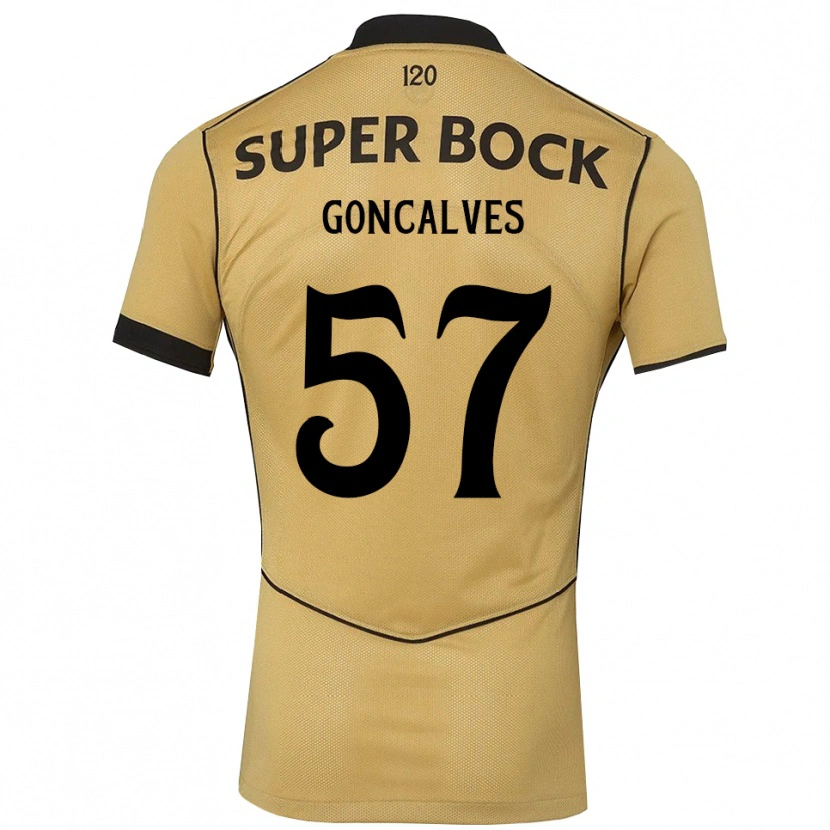 Danxen Kinder Inês Gonçalves #57 Goldgelb Schwarz Auswärtstrikot Trikot 2026/27 T-Shirt Österreich