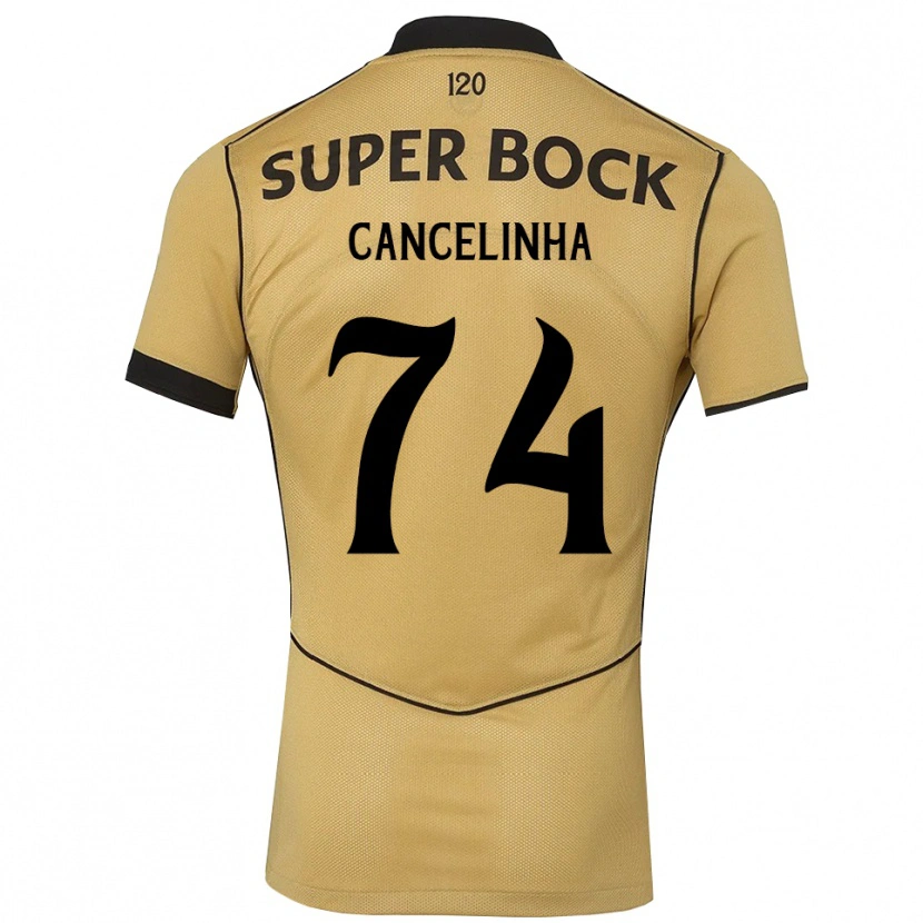 Danxen Kinder Érica Cancelinha #74 Goldgelb Schwarz Auswärtstrikot Trikot 2026/27 T-Shirt Österreich