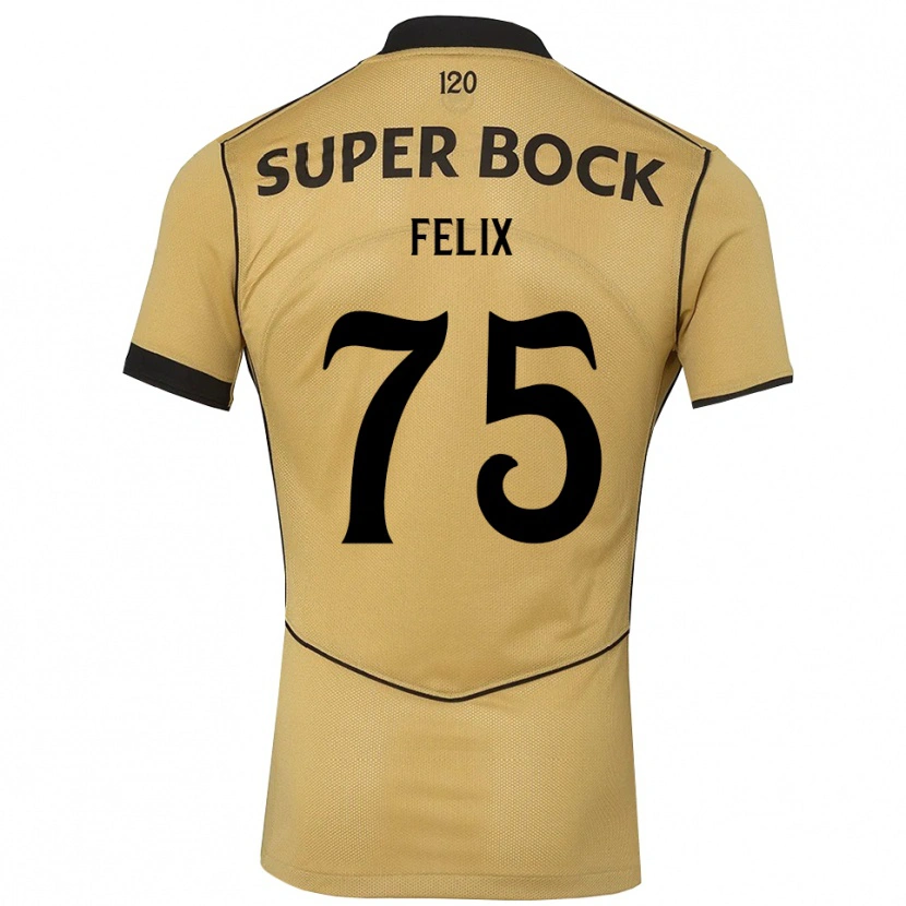 Danxen Kinder Vando Félix #75 Goldgelb Schwarz Auswärtstrikot Trikot 2026/27 T-Shirt Österreich