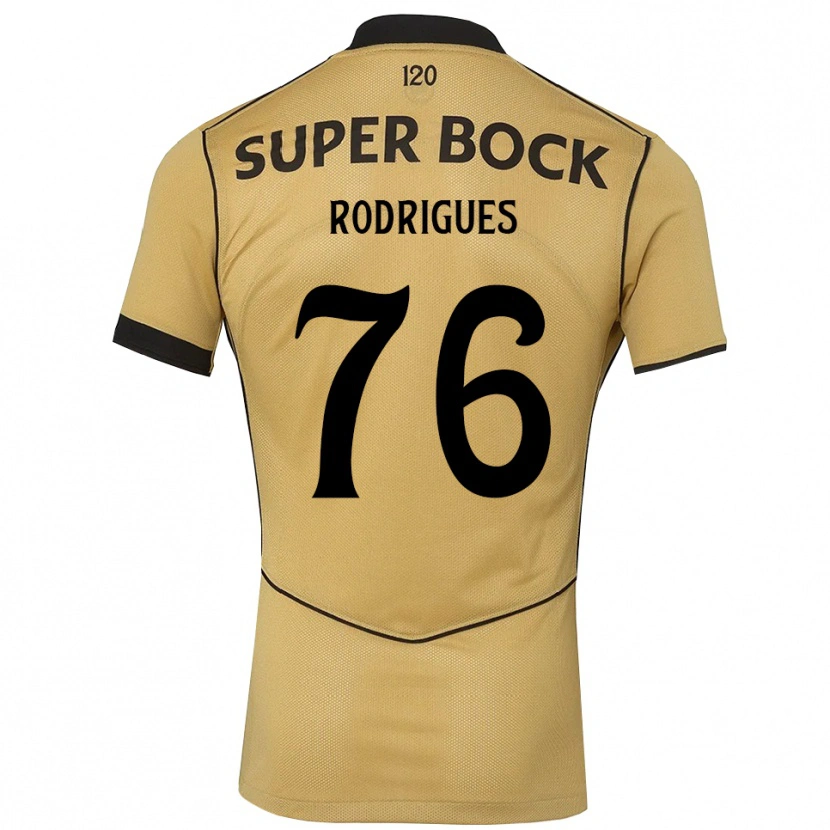 Danxen Kinder Rodrigo Rodrigues #76 Goldgelb Schwarz Auswärtstrikot Trikot 2026/27 T-Shirt Österreich