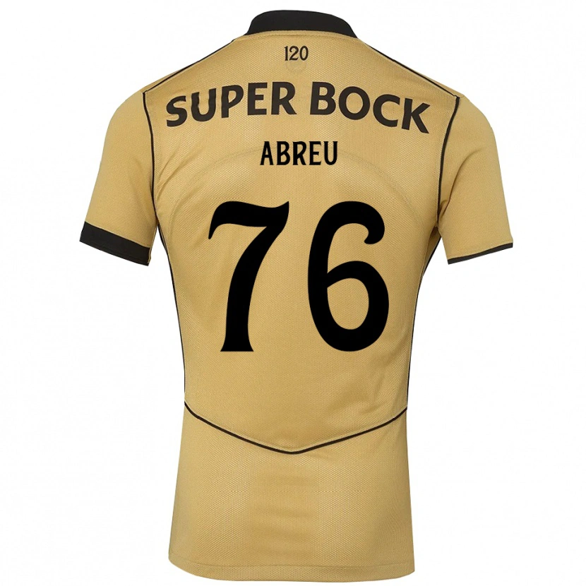 Danxen Kinder Diogo Abreu #76 Goldgelb Schwarz Auswärtstrikot Trikot 2026/27 T-Shirt Österreich