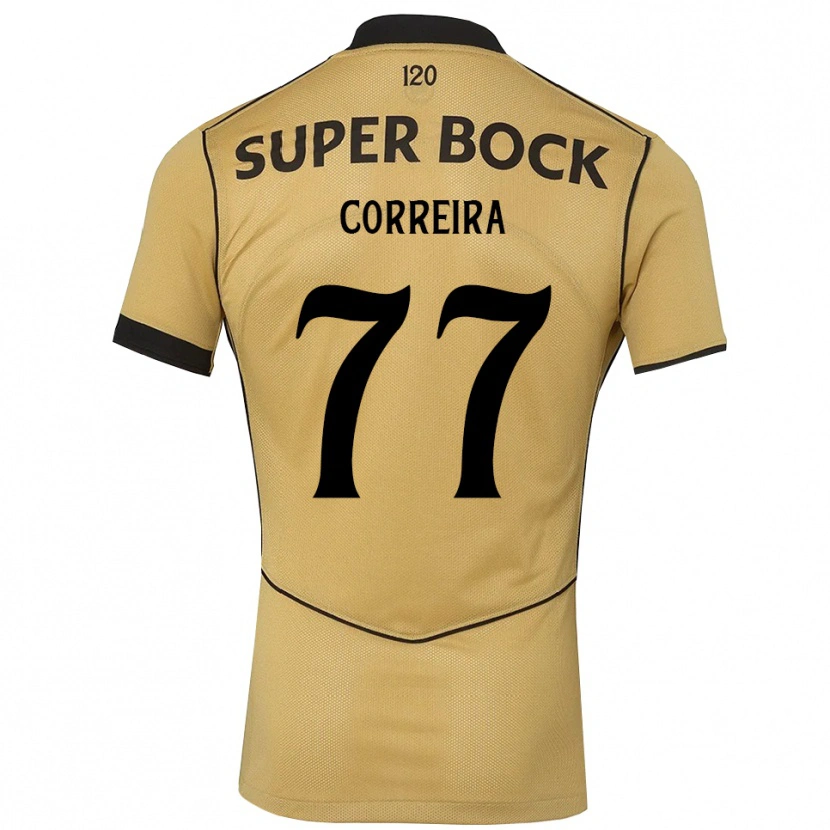 Danxen Kinder Alicia Figueiredo Lima Correia #77 Goldgelb Schwarz Auswärtstrikot Trikot 2026/27 T-Shirt Österreich