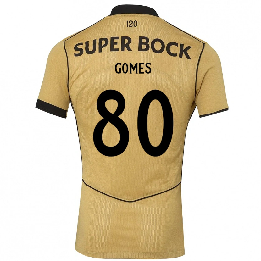 Danxen Kinder Luís Gomes #80 Goldgelb Schwarz Auswärtstrikot Trikot 2026/27 T-Shirt Österreich
