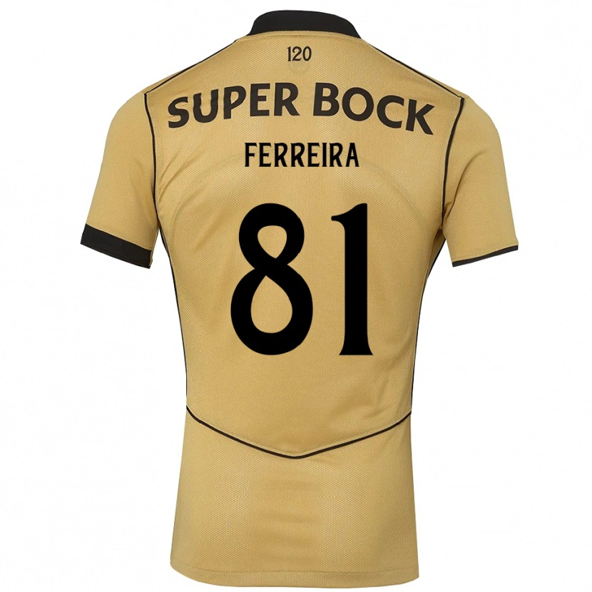 Danxen Kinder Sandro Ferreira #81 Goldgelb Schwarz Auswärtstrikot Trikot 2026/27 T-Shirt Österreich