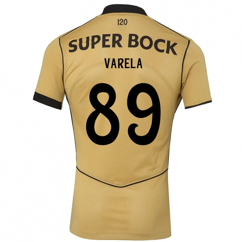 Danxen Kinder Leonardo Varela #89 Goldgelb Schwarz Auswärtstrikot Trikot 2026/27 T-Shirt Österreich