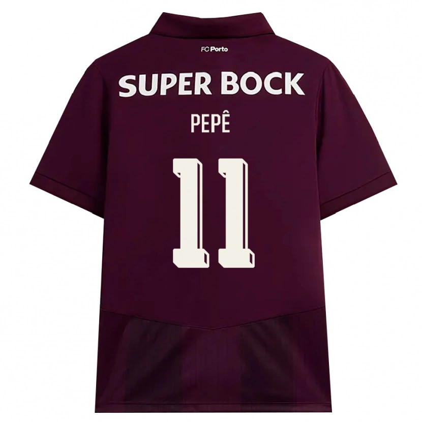 Danxen Kinder Pepê #11 Burgund Weiß Auswärtstrikot Trikot 2026/27 T-Shirt Österreich