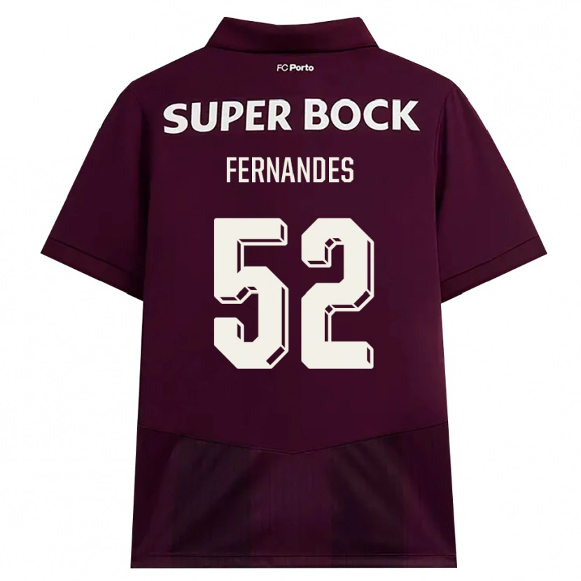 Danxen Kinder Martim Fernandes #52 Burgund Weiß Auswärtstrikot Trikot 2026/27 T-Shirt Österreich