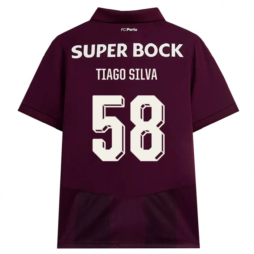 Danxen Kinder Tiago Silva #58 Burgund Weiß Auswärtstrikot Trikot 2026/27 T-Shirt Österreich