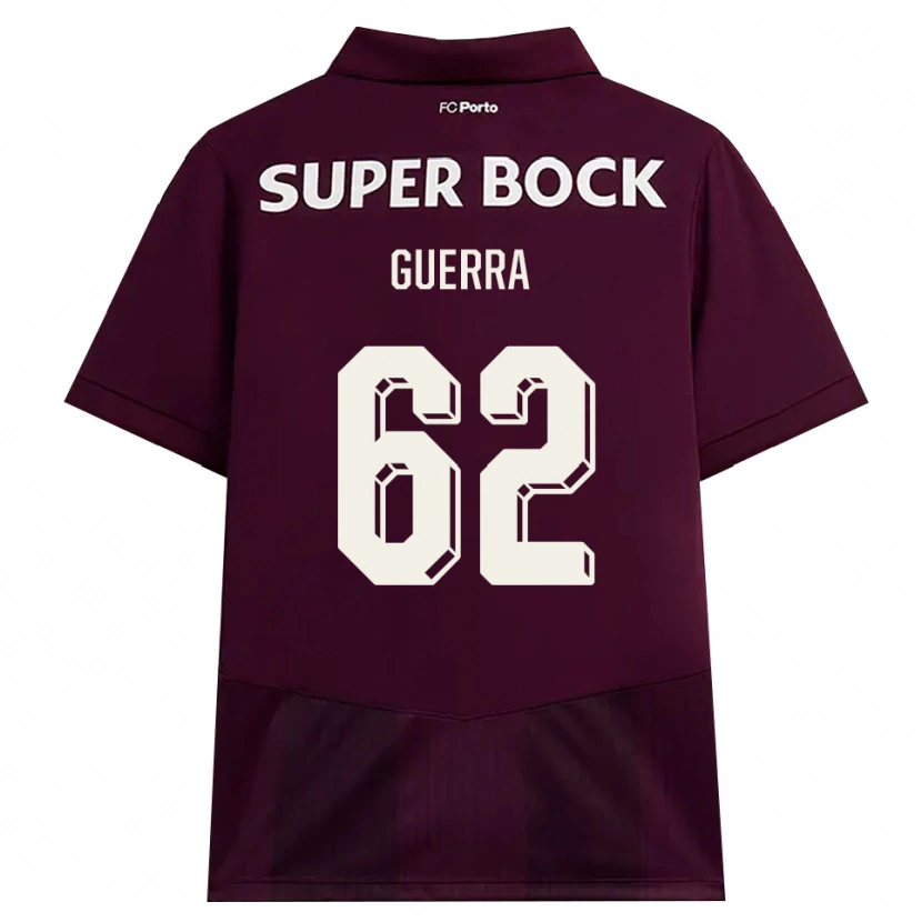 Danxen Kinder Gustavo Guerra #62 Burgund Weiß Auswärtstrikot Trikot 2026/27 T-Shirt Österreich