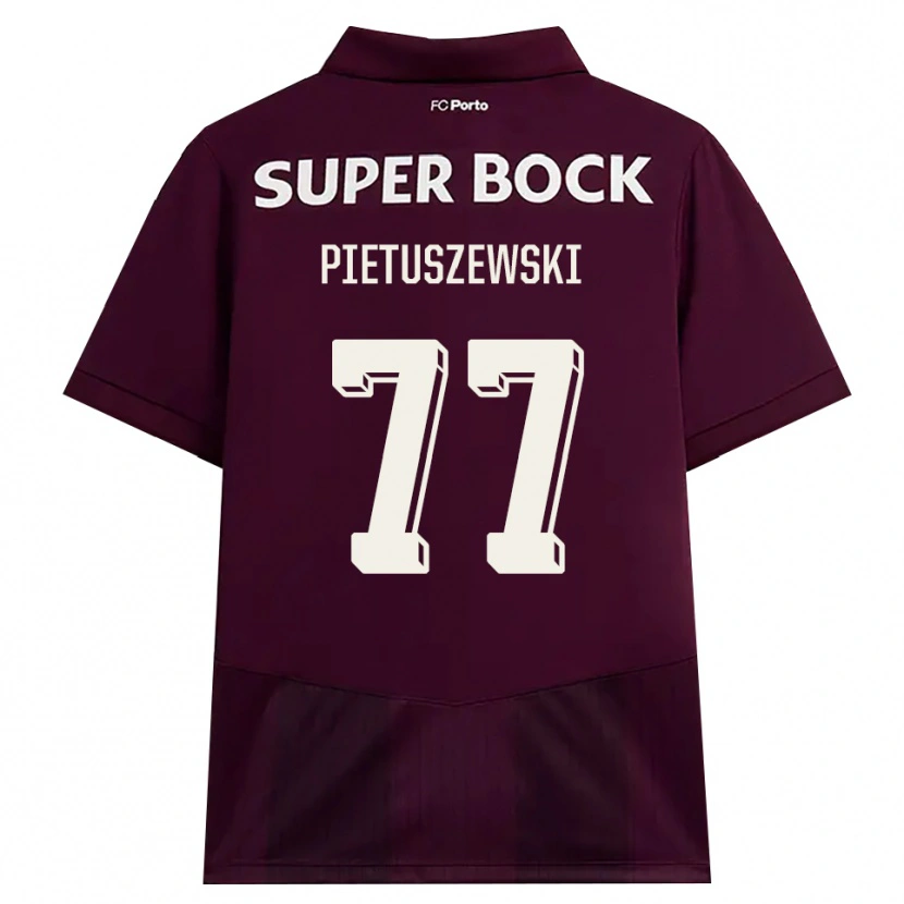Danxen Kinder Oskar Pietuszewski #77 Burgund Weiß Auswärtstrikot Trikot 2026/27 T-Shirt Österreich