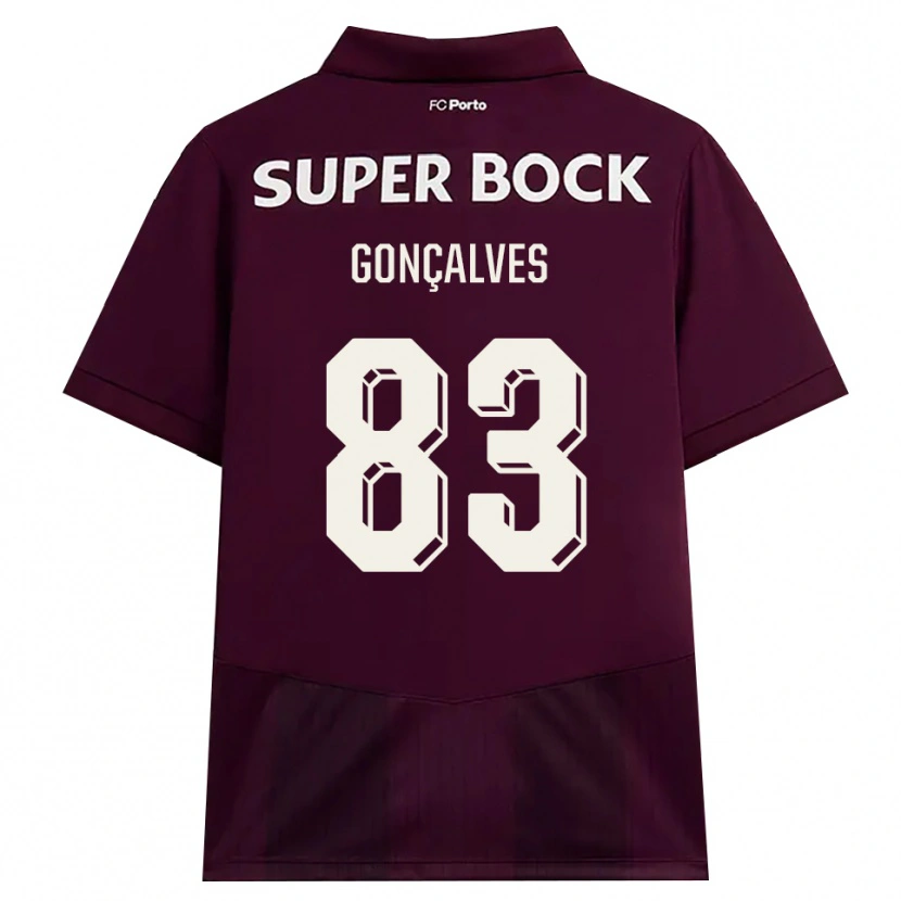 Danxen Kinder Rodrigo Gonçalves #83 Burgund Weiß Auswärtstrikot Trikot 2026/27 T-Shirt Österreich