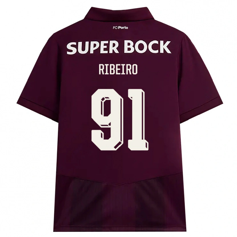Danxen Kinder Gonçalo Ribeiro #91 Burgund Weiß Auswärtstrikot Trikot 2026/27 T-Shirt Österreich