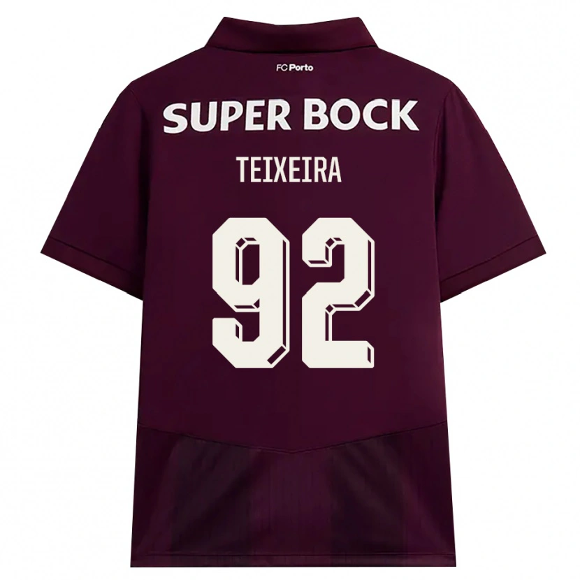 Danxen Kinder João Teixeira #92 Burgund Weiß Auswärtstrikot Trikot 2026/27 T-Shirt Österreich