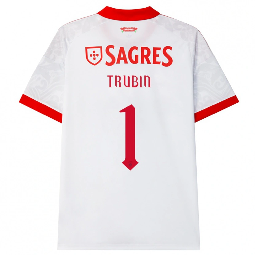 Danxen Kinder Anatoliy Trubin #1 Weiß Rot Gelb Auswärtstrikot Trikot 2026/27 T-Shirt Österreich
