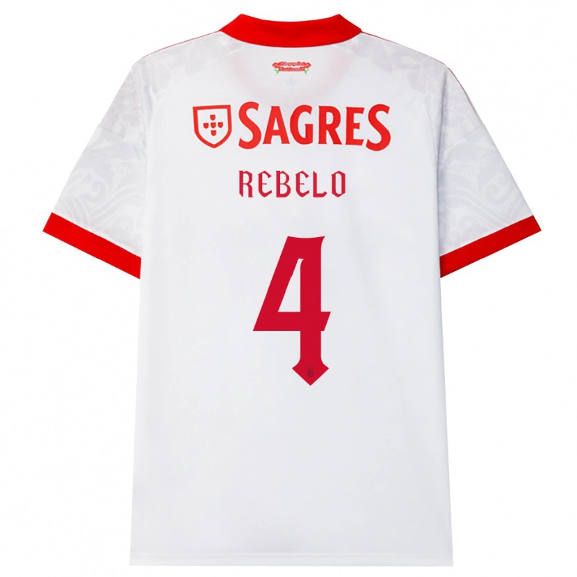 Danxen Kinder Silvia Rebelo #4 Weiß Rot Gelb Auswärtstrikot Trikot 2026/27 T-Shirt Österreich
