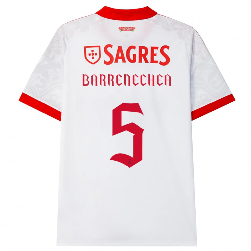 Danxen Kinder Enzo Barrenechea #5 Weiß Rot Gelb Auswärtstrikot Trikot 2026/27 T-Shirt Österreich