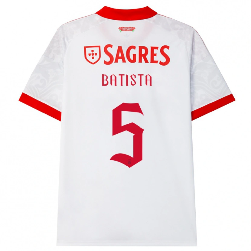 Danxen Kinder Ricardo Batista #5 Weiß Rot Gelb Auswärtstrikot Trikot 2026/27 T-Shirt Österreich