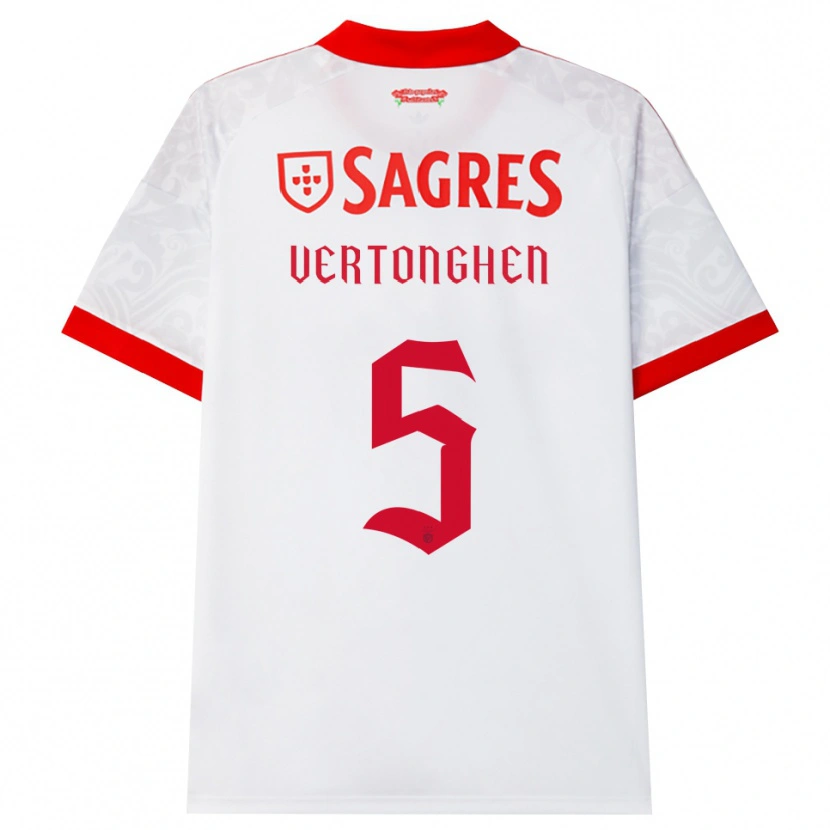 Danxen Kinder Jan Vertonghen #5 Weiß Rot Gelb Auswärtstrikot Trikot 2026/27 T-Shirt Österreich