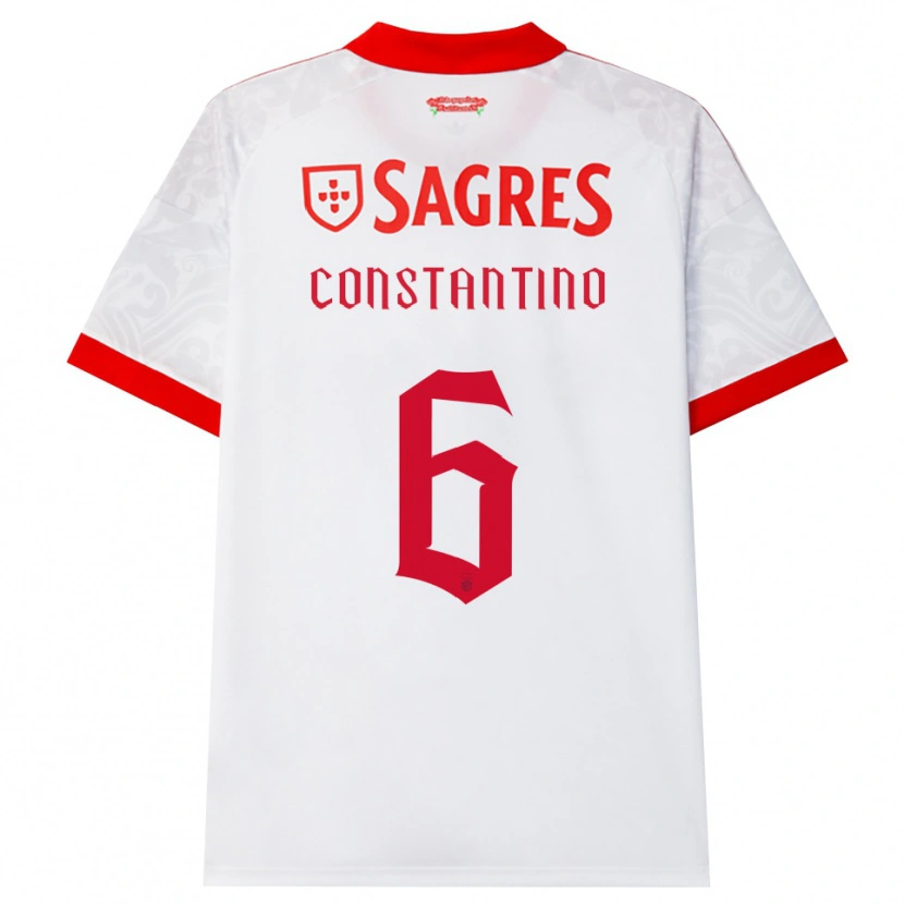 Danxen Kinder Simão Constantino #6 Weiß Rot Gelb Auswärtstrikot Trikot 2026/27 T-Shirt Österreich