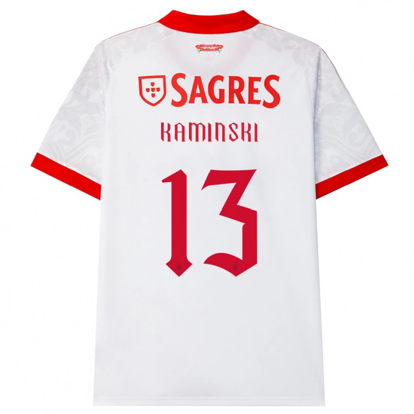 Danxen Kinder Jakub Kamiński #13 Weiß Rot Gelb Auswärtstrikot Trikot 2026/27 T-Shirt Österreich
