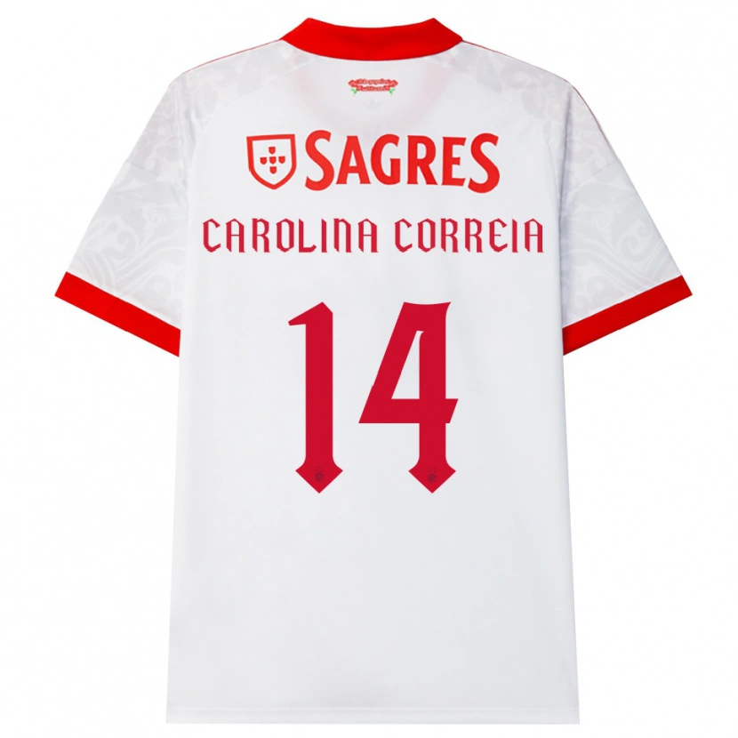 Danxen Kinder Carolina Correia #14 Weiß Rot Gelb Auswärtstrikot Trikot 2026/27 T-Shirt Österreich