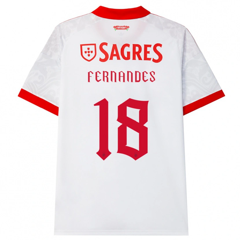 Danxen Kinder Gonçalo Fernandes #18 Weiß Rot Gelb Auswärtstrikot Trikot 2026/27 T-Shirt Österreich