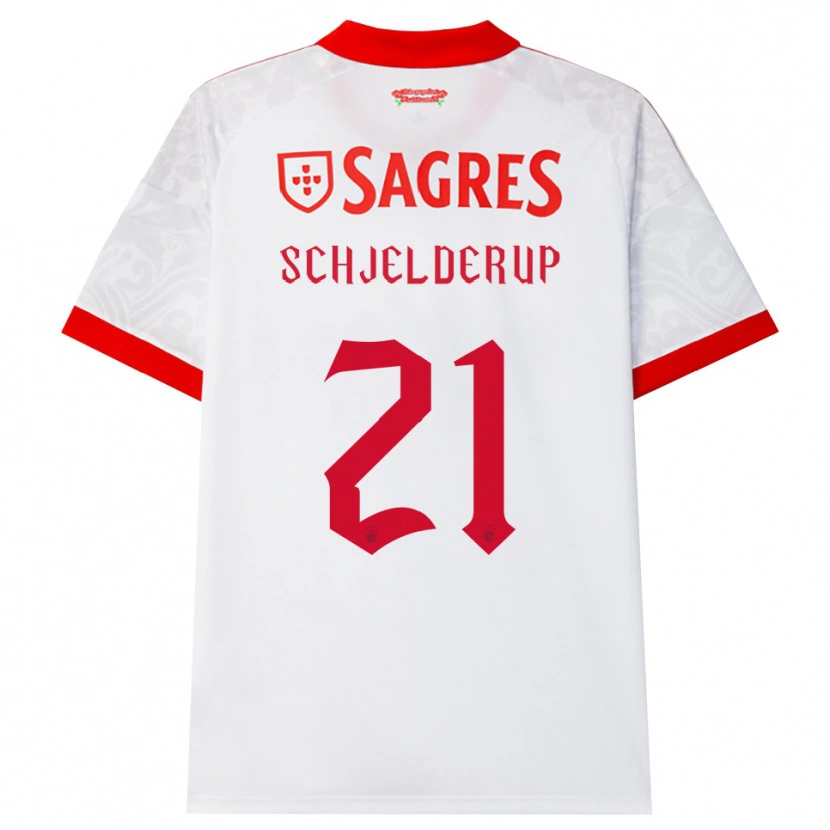 Danxen Kinder Andreas Schjelderup #21 Weiß Rot Gelb Auswärtstrikot Trikot 2026/27 T-Shirt Österreich