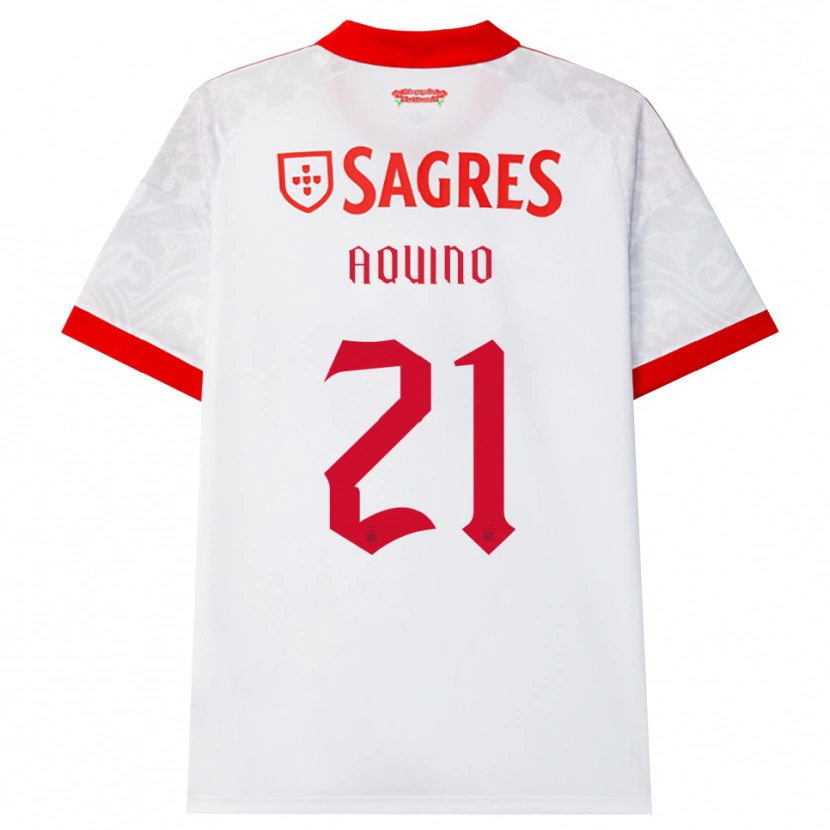 Danxen Kinder Jesus Aquino #21 Weiß Rot Gelb Auswärtstrikot Trikot 2026/27 T-Shirt Österreich