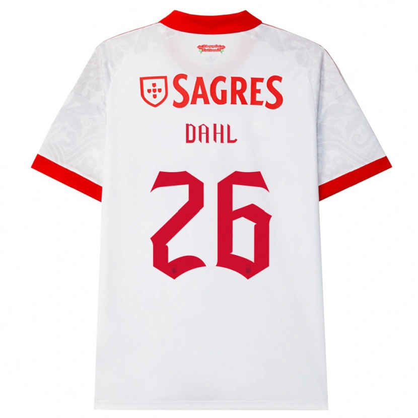 Danxen Kinder Samuel Dahl #26 Weiß Rot Gelb Auswärtstrikot Trikot 2026/27 T-Shirt Österreich