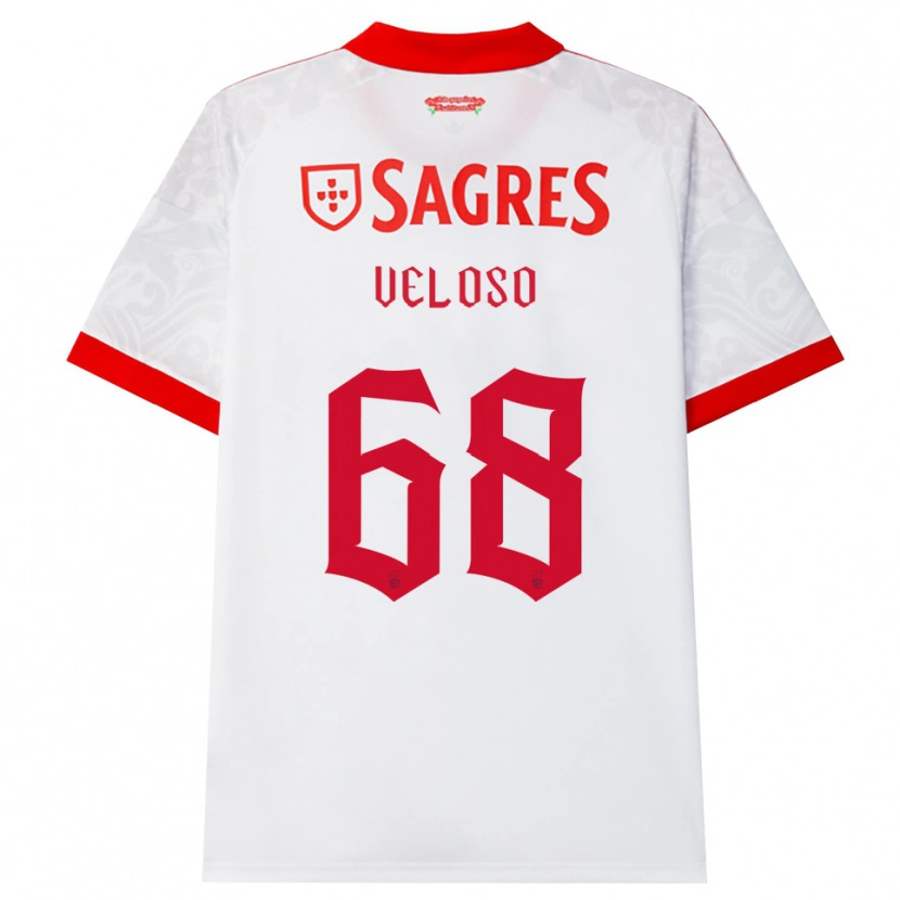 Danxen Kinder João Veloso #68 Weiß Rot Gelb Auswärtstrikot Trikot 2026/27 T-Shirt Österreich