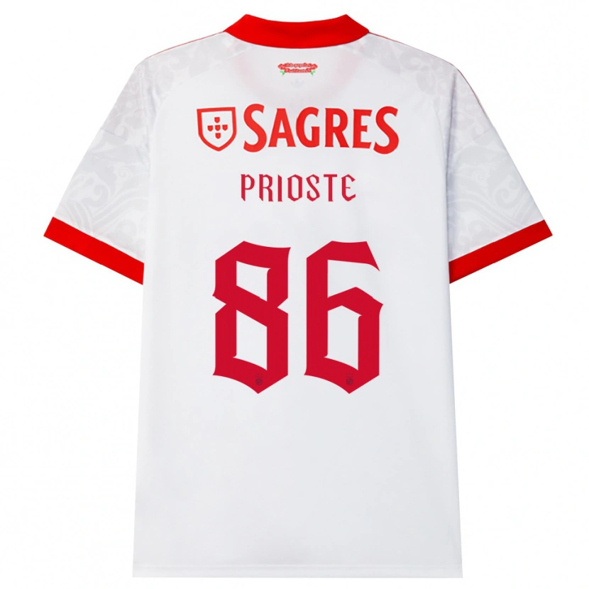 Danxen Kinder Diogo Prioste #86 Weiß Rot Gelb Auswärtstrikot Trikot 2026/27 T-Shirt Österreich