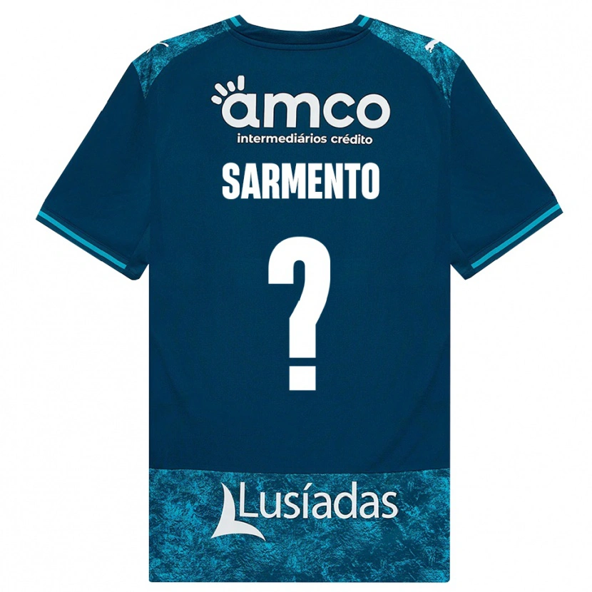 Danxen Kinder Bernardo Sarmento #0 Dunkelschiefergrau Mitteltuerkis Auswärtstrikot Trikot 2026/27 T-Shirt Österreich