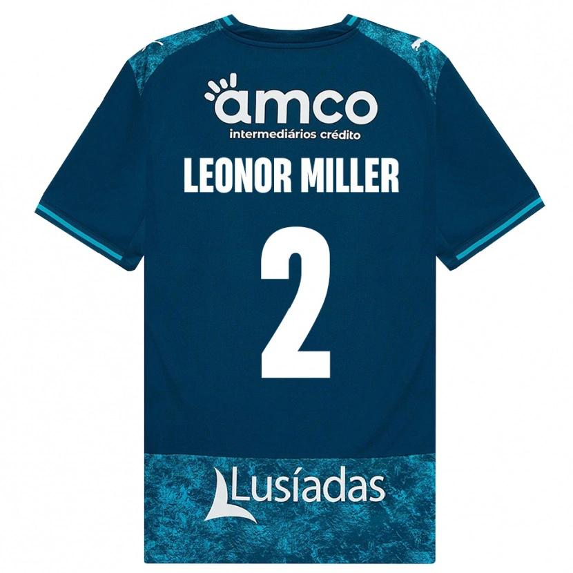 Danxen Kinder Maria Leonor #2 Dunkelschiefergrau Mitteltuerkis Auswärtstrikot Trikot 2026/27 T-Shirt Österreich