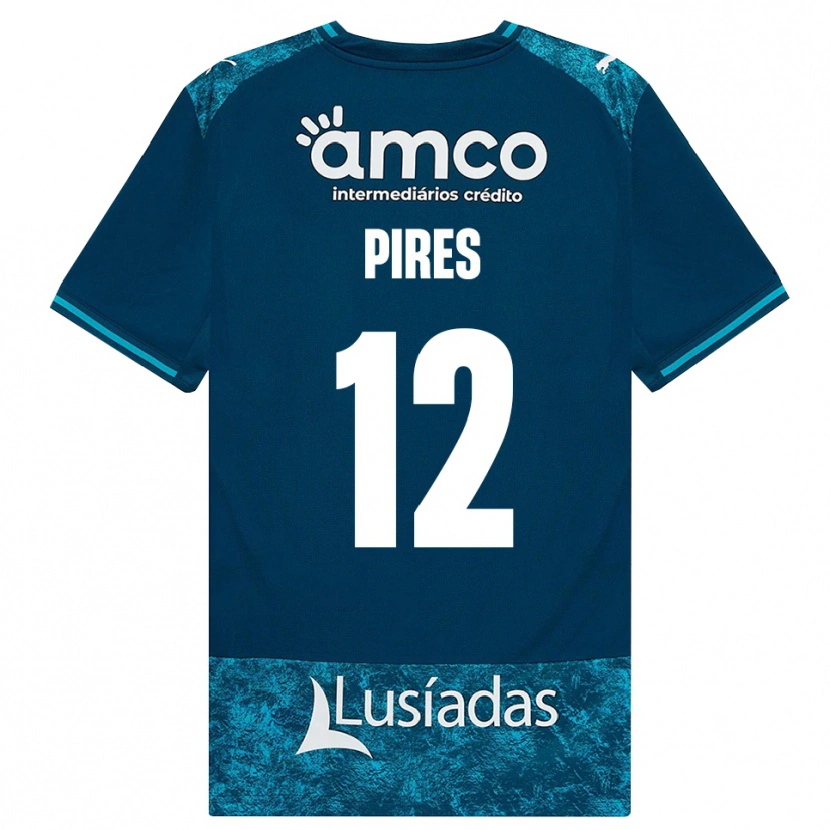 Danxen Kinder Hugo Pires #12 Dunkelschiefergrau Mitteltuerkis Auswärtstrikot Trikot 2026/27 T-Shirt Österreich