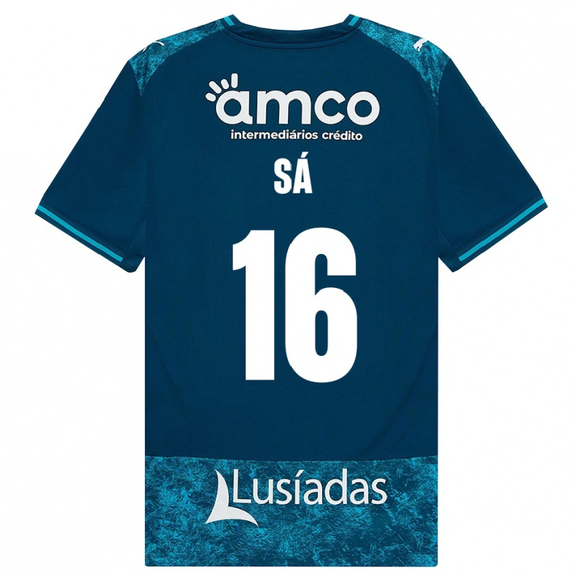 Danxen Kinder Alex Sá #16 Dunkelschiefergrau Mitteltuerkis Auswärtstrikot Trikot 2026/27 T-Shirt Österreich