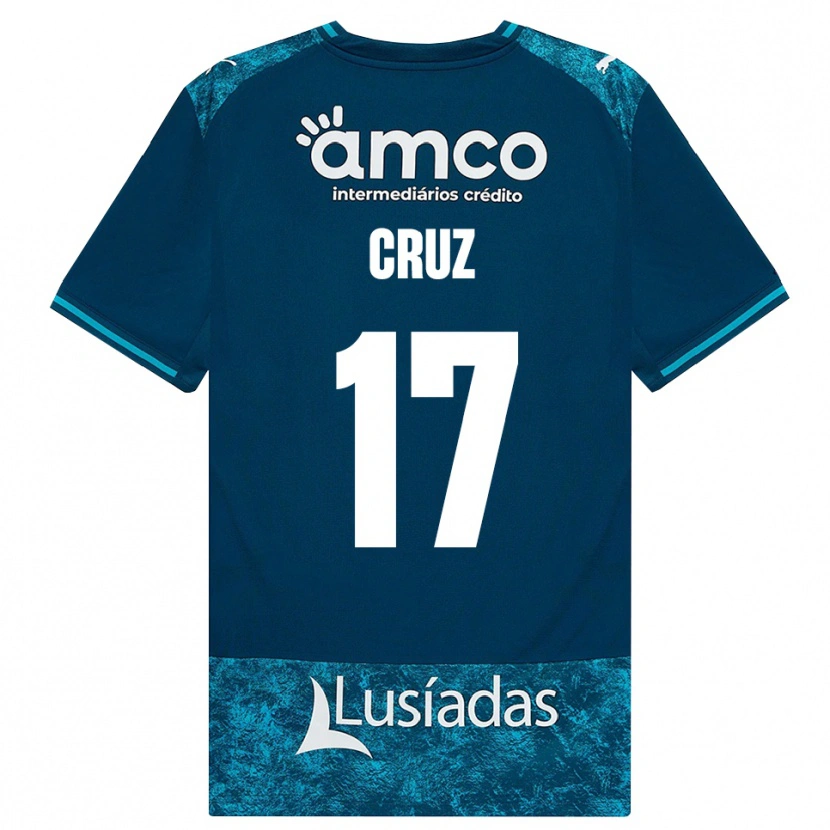 Danxen Kinder Salvador Cruz #17 Dunkelschiefergrau Mitteltuerkis Auswärtstrikot Trikot 2026/27 T-Shirt Österreich