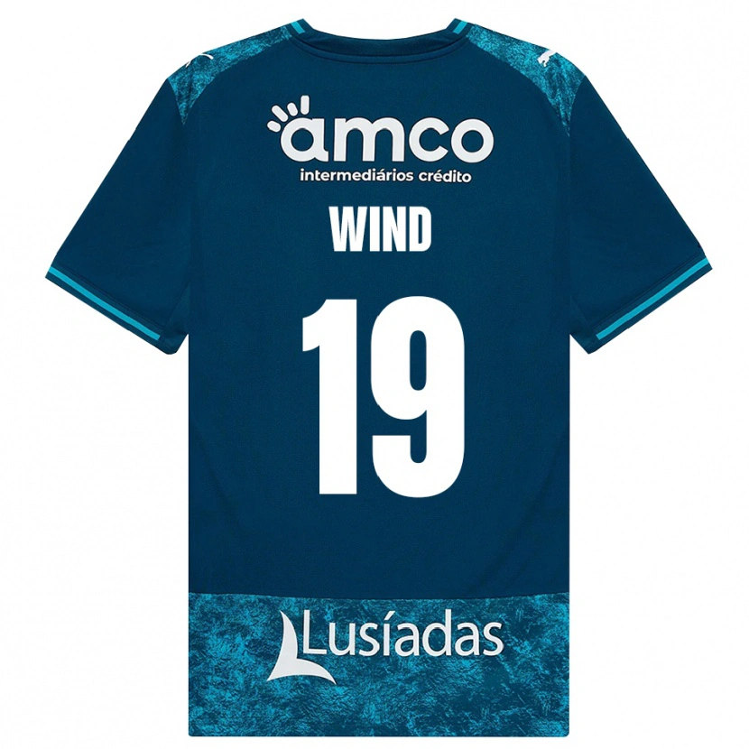 Danxen Kinder Jonas Wind #19 Dunkelschiefergrau Mitteltuerkis Auswärtstrikot Trikot 2026/27 T-Shirt Österreich
