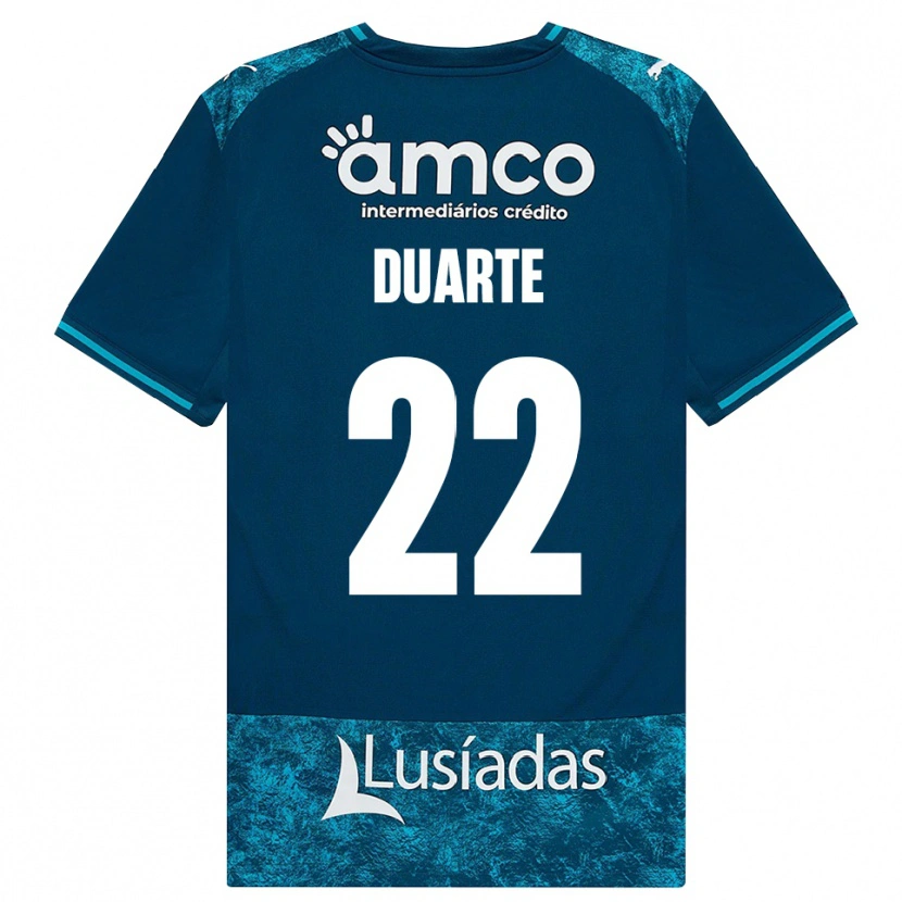 Danxen Kinder Vânia Duarte #22 Dunkelschiefergrau Mitteltuerkis Auswärtstrikot Trikot 2026/27 T-Shirt Österreich