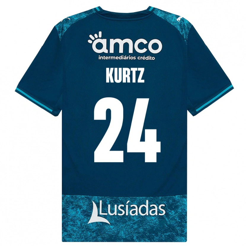 Danxen Kinder Linus Kurtz #24 Dunkelschiefergrau Mitteltuerkis Auswärtstrikot Trikot 2026/27 T-Shirt Österreich