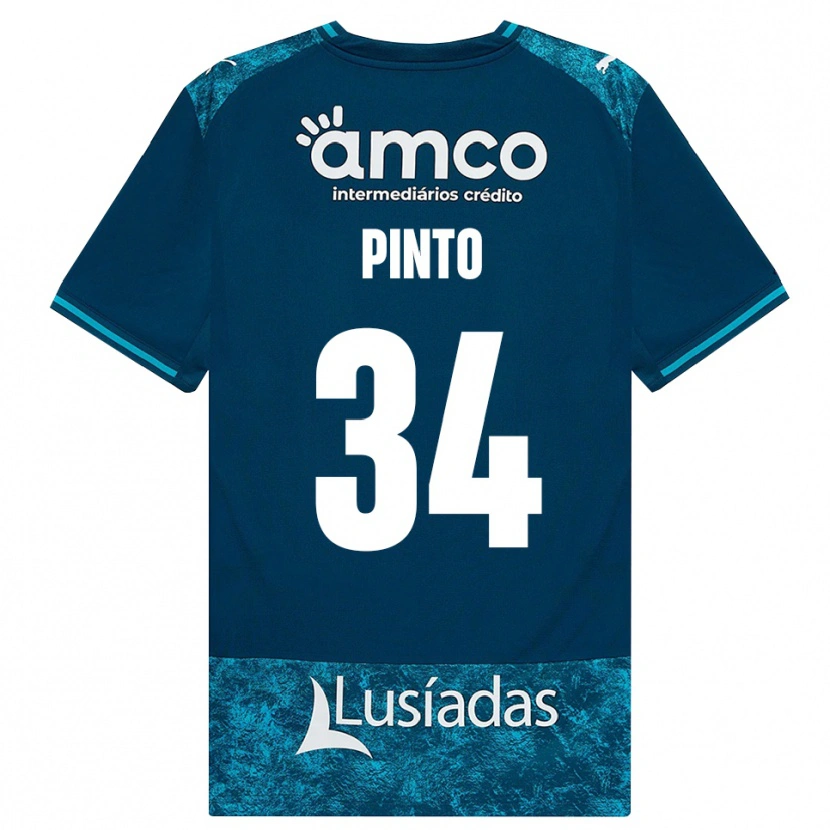 Danxen Kinder Ana Pinto #34 Dunkelschiefergrau Mitteltuerkis Auswärtstrikot Trikot 2026/27 T-Shirt Österreich