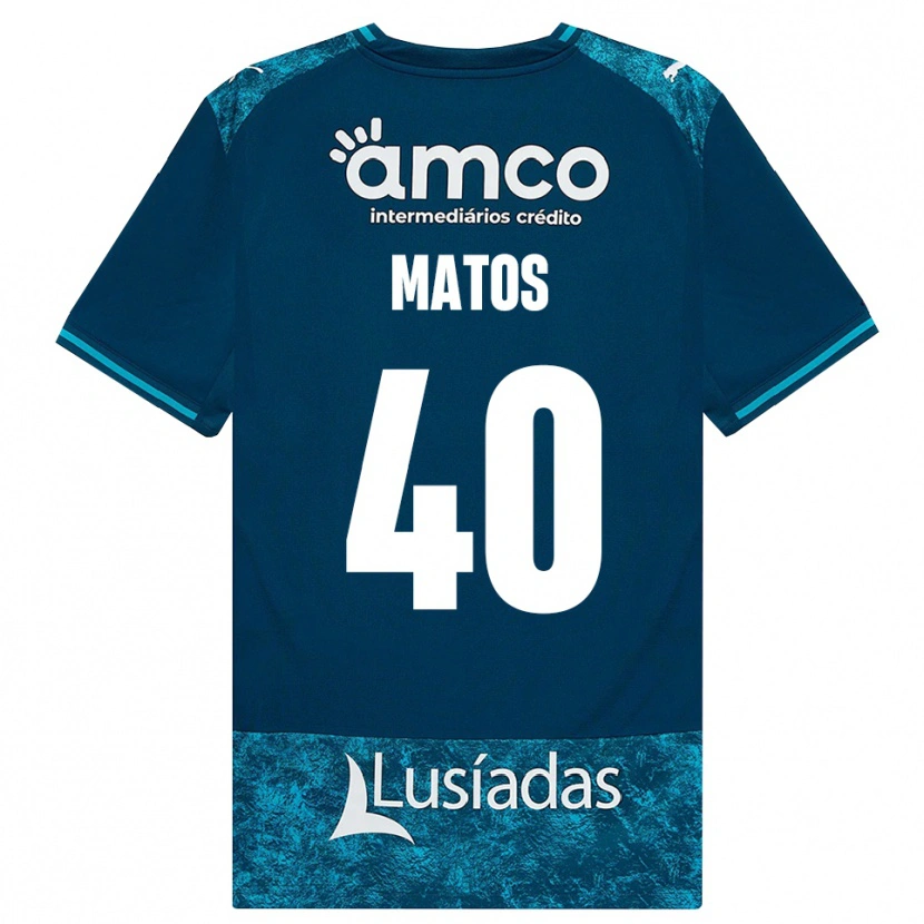 Danxen Kinder João Matos #40 Dunkelschiefergrau Mitteltuerkis Auswärtstrikot Trikot 2026/27 T-Shirt Österreich