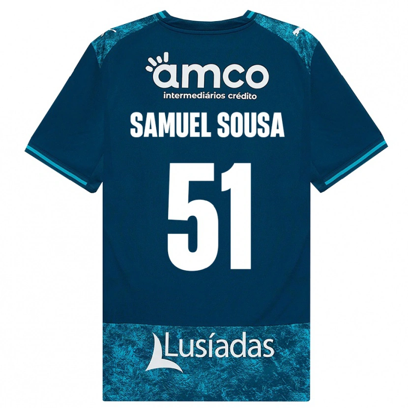 Danxen Kinder Samuel Sousa #51 Dunkelschiefergrau Mitteltuerkis Auswärtstrikot Trikot 2026/27 T-Shirt Österreich