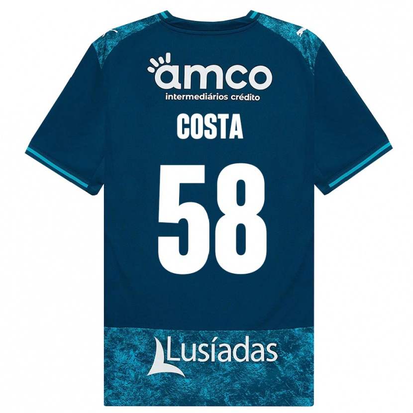 Danxen Kinder Flinto Costa #58 Dunkelschiefergrau Mitteltuerkis Auswärtstrikot Trikot 2026/27 T-Shirt Österreich