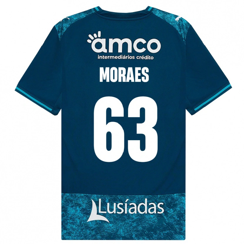 Danxen Kinder Guilherme Moraes #63 Dunkelschiefergrau Mitteltuerkis Auswärtstrikot Trikot 2026/27 T-Shirt Österreich
