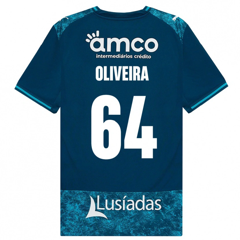 Danxen Kinder Lucas Oliveira #64 Dunkelschiefergrau Mitteltuerkis Auswärtstrikot Trikot 2026/27 T-Shirt Österreich