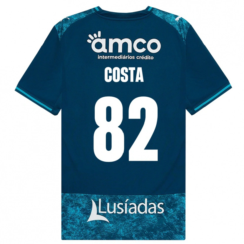 Danxen Kinder Gui Costa #82 Dunkelschiefergrau Mitteltuerkis Auswärtstrikot Trikot 2026/27 T-Shirt Österreich