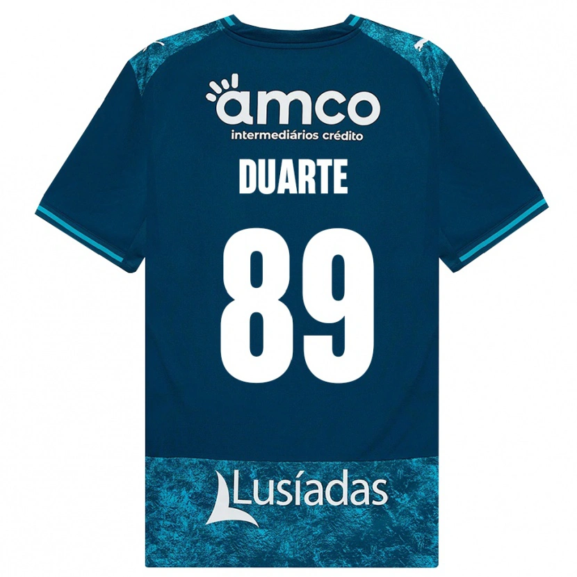 Danxen Kinder Afonso Duarte #89 Dunkelschiefergrau Mitteltuerkis Auswärtstrikot Trikot 2026/27 T-Shirt Österreich