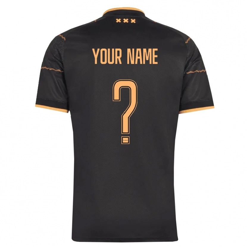 Danxen Kinder Ihren Namen #0 Schwarz Orange Auswärtstrikot Trikot 2026/27 T-Shirt Österreich