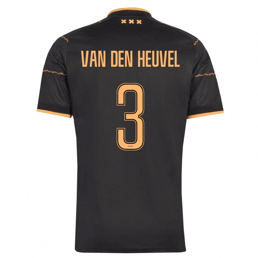 Danxen Kinder Nino Van Den Heuvel #3 Schwarz Orange Auswärtstrikot Trikot 2026/27 T-Shirt Österreich